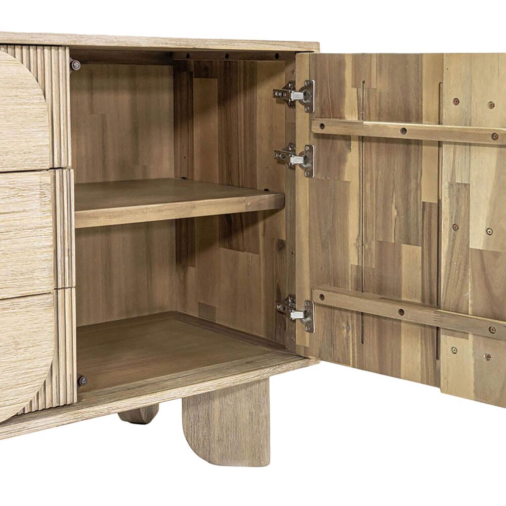 LH Imports Haru 3-Drawer Sideboard without Hutch in Sand Wash, , large