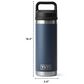 YETI Rambler 18 Oz Water Bottle with Color-Matched Chung Cap in Sea View, , large