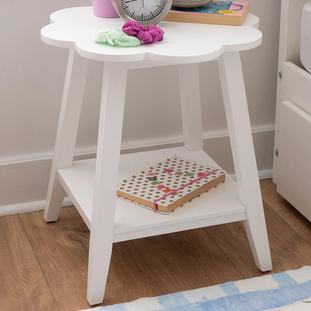 Linden Boulevard Petunia Side Table in White, , large