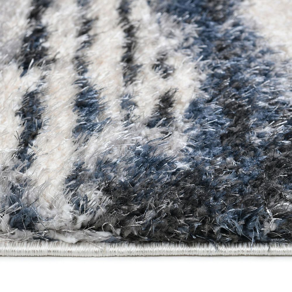 Central Oriental Pulse Aubriella Beige and Blue 5'3" x 7'3" Area Rug, , large