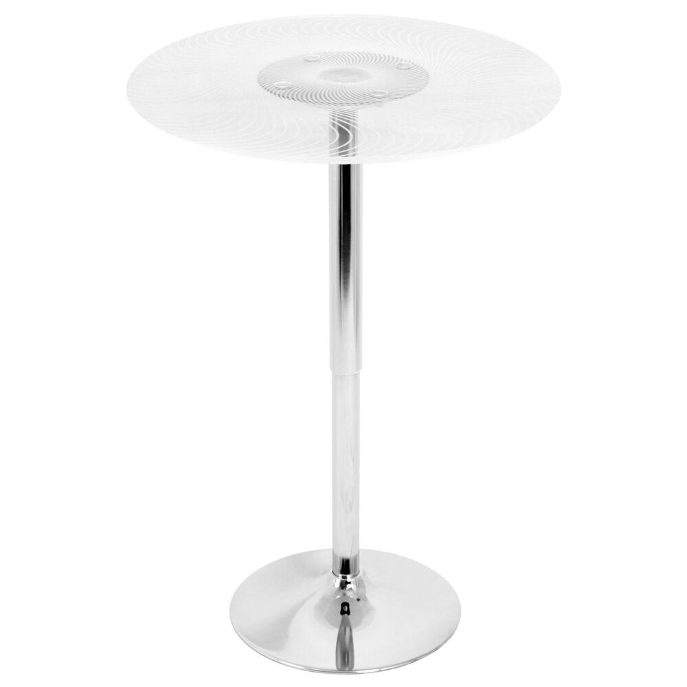 Lumisource Spyra Bar Table in Clear and Chrome - Table Only, , large