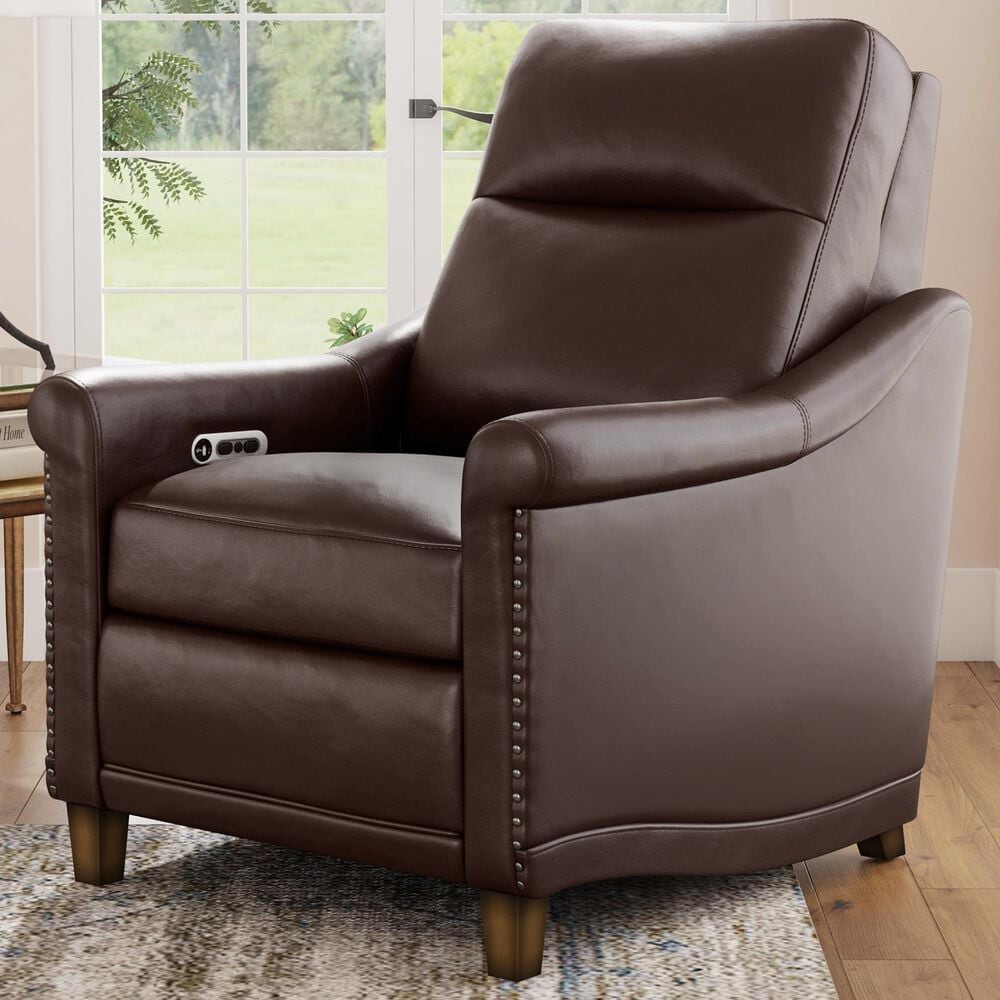 Flexsteel Elizabeth Power Recliner in Brunette, , large
