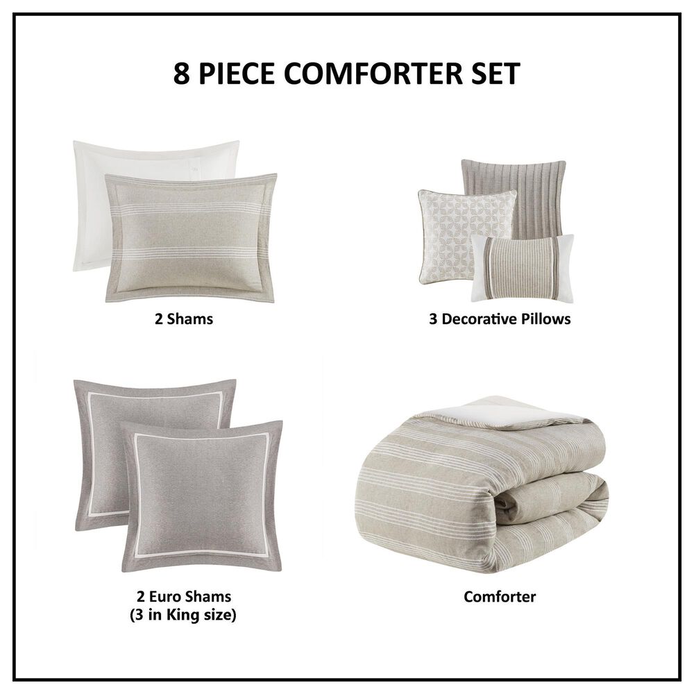 Hampton Park Carmel 9-Piece King/California King Comforter Set in Natural and Beige, , large
