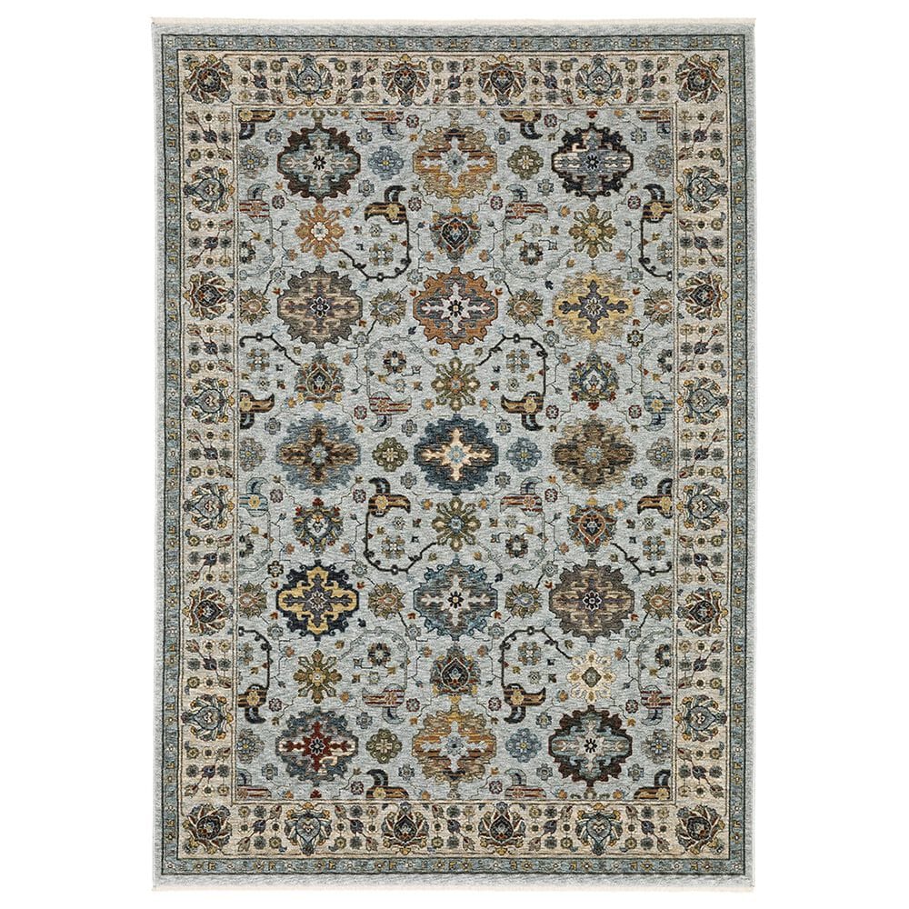 Oriental Weavers Aberdeen Floral Song 2" x 3" Blue and Ivory Area Rug, , large