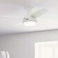 Hunter Dempsey Low Profile 44" Ceiling Fan with LED Lights in Fresh White, , large