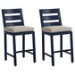 Ashley East Beach Barstool in Navy Blue (Set of 2), , large