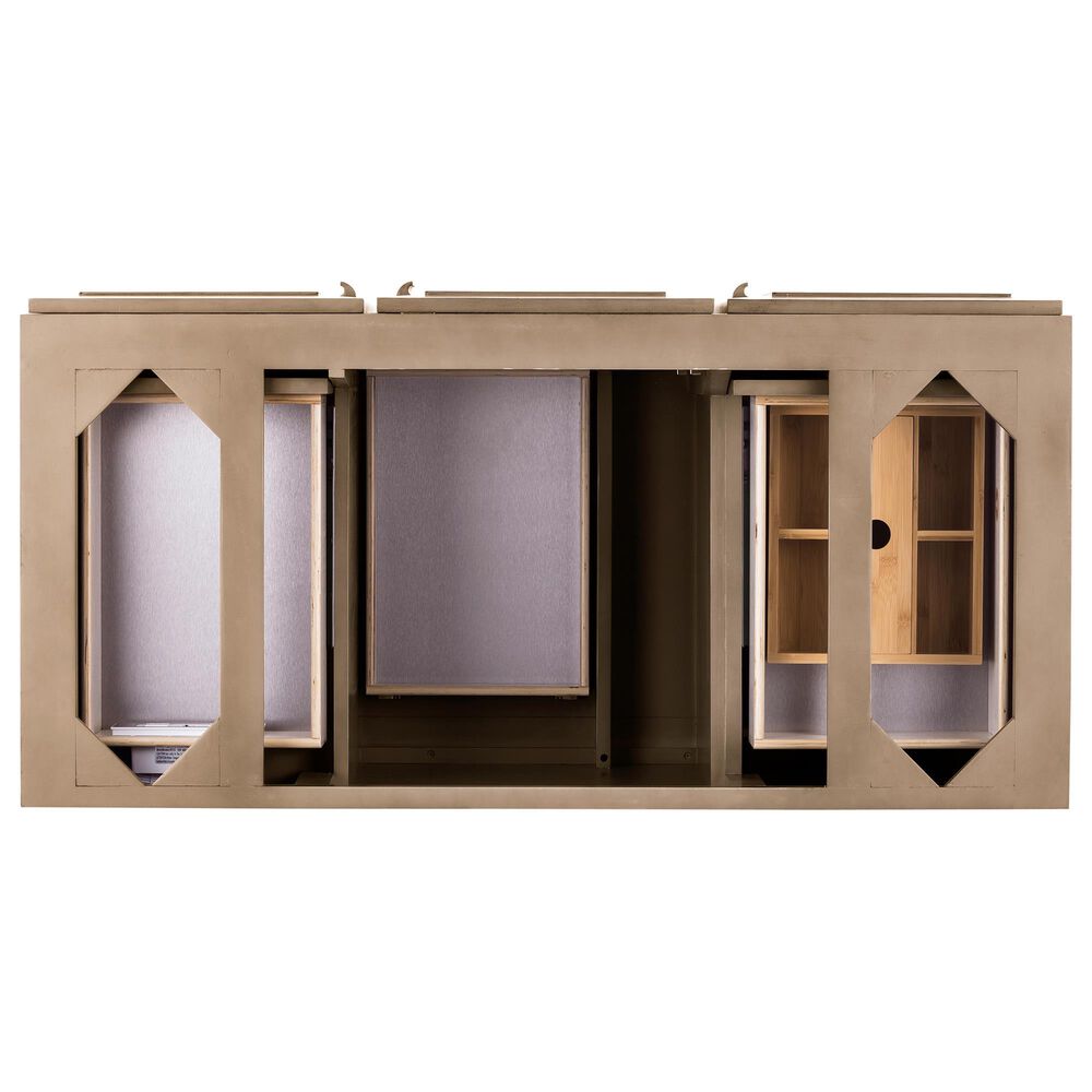 James Martin Vanities Portland 48" Single Bathroom Vanity in Whitewashed Walnut with 3 cm Eternal Jasmine Pearl Silestone Top, Rectangular Sink and FreePower Wireless Charger, , large