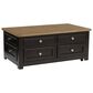 Ashley Drazmine Lift-Top Coffee Table in Brown and Dark Chocolate, , large