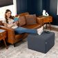Jaxx Monroe Medium Ottoman in Denim, , large