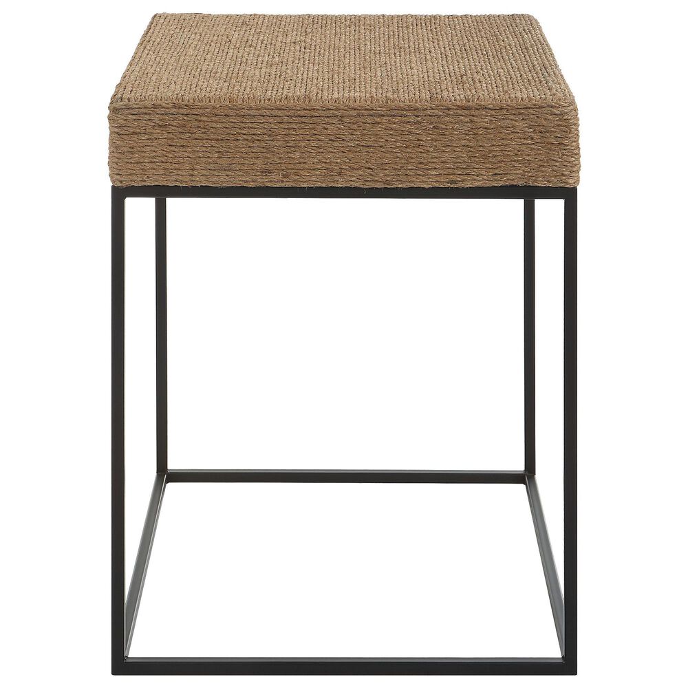 Uttermost Laramie Accent Table in Matte Black and Natural, , large