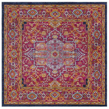 Surya Harput HAP-1009 6"7" Square Garnet, Blue and Saffron Area Rug, , large