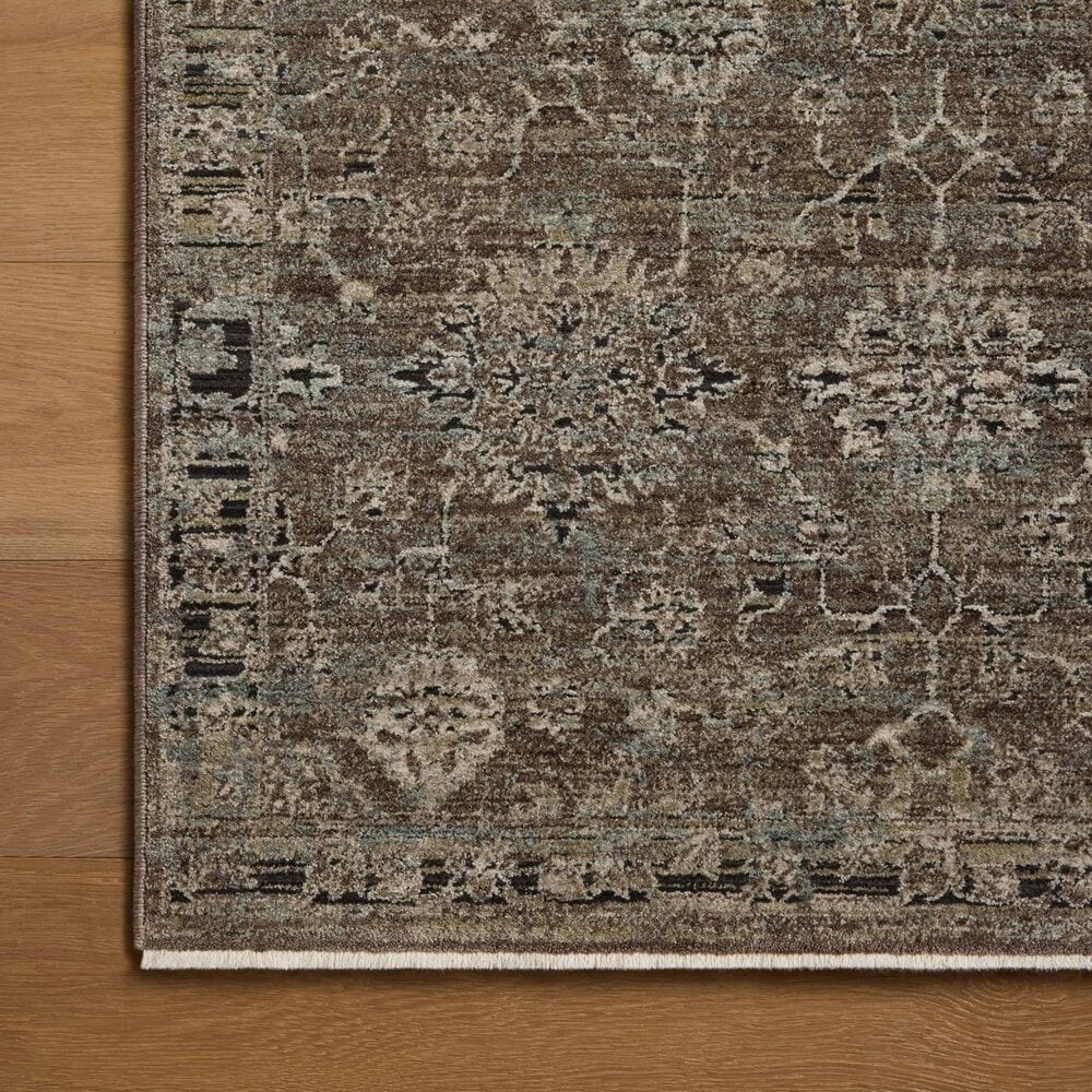 Loloi Briar Bark and Lagoon 3'7" x 5'7" Area Rug, , large