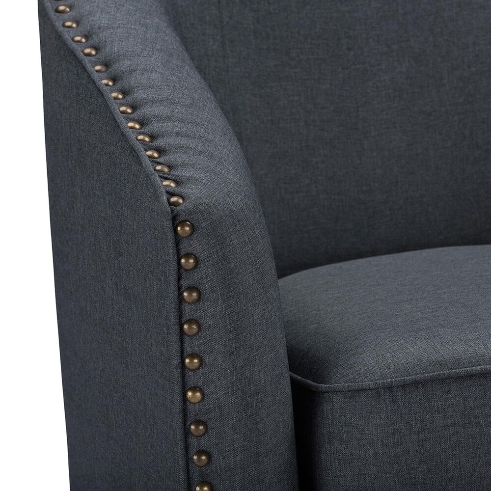 Baxton Studio Porter Swivel Chair in Grey, , large