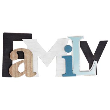 Maple and Jade 7" x 17" Wall Decor in Gray, Black, Blue and Brown, , large