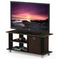 HOMLUX 31.5" Entertainment Center TV Stand with Bin Drawers in Columbia Walnut and Dark Brown, , large