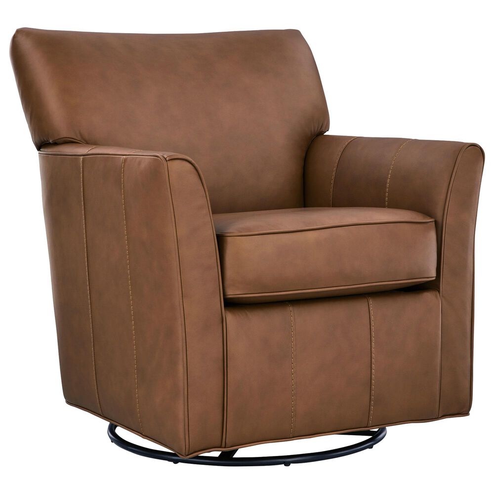 Ashley Braydunn Swivel Glider Accent Chair in Caramel, , large