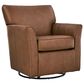 Ashley Braydunn Swivel Glider Accent Chair in Caramel, , large