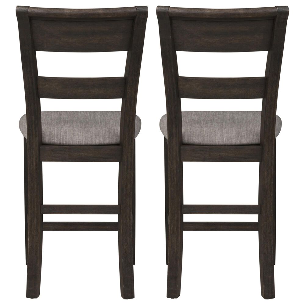 Belle Furnishings Double Bridge Counter Height Chair in Dark Brown &#40;Set of 2&#41;, , large