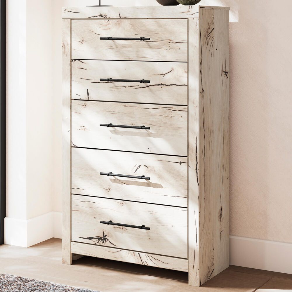 Ashley Lawroy 5-Drawer Chest in Light Natural, , large