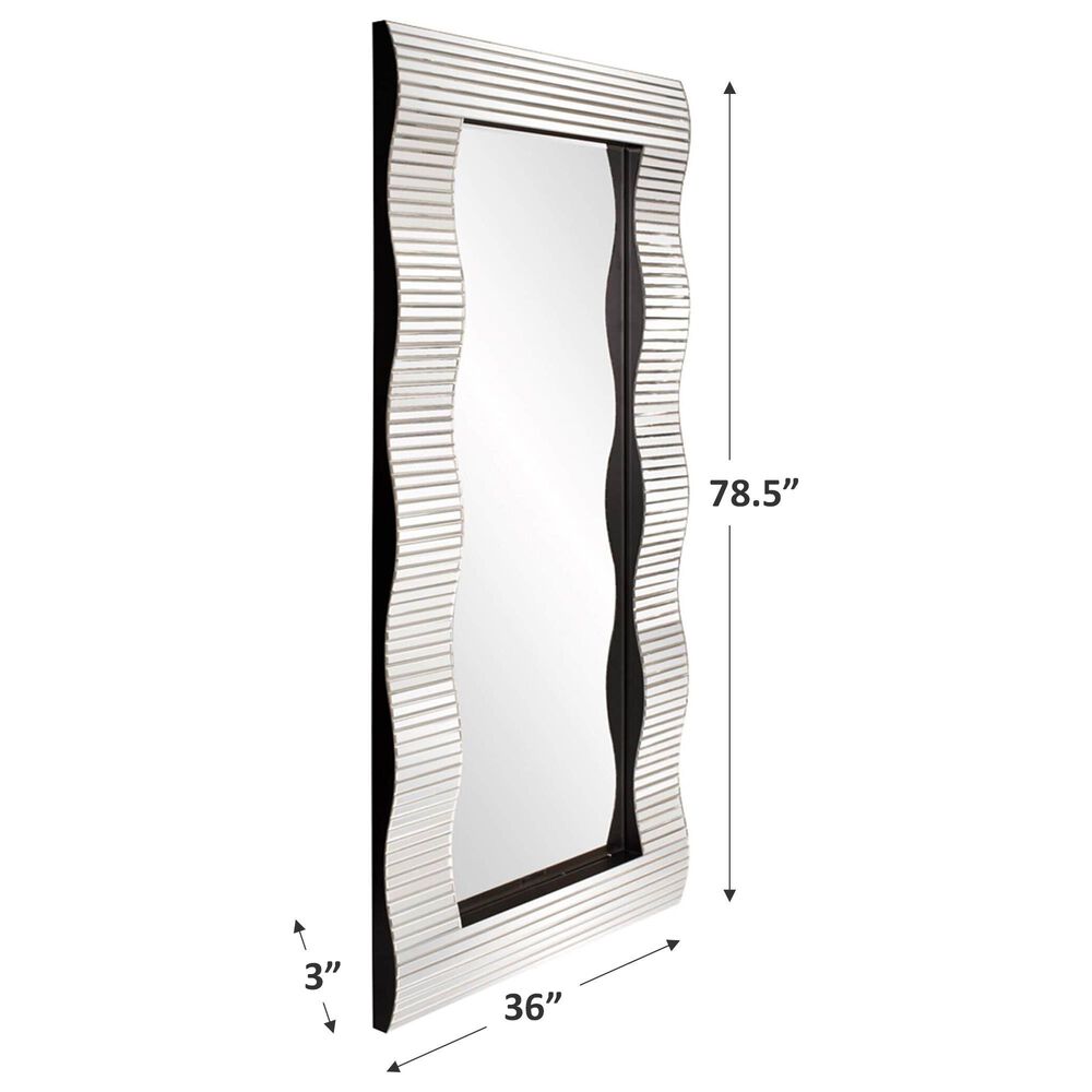 Howard Elliott Waverly Glass Wall Mirror in Silver, , large