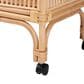 Baxton Studio Lombok Rattan Wine Cart in Natural Brown, , large