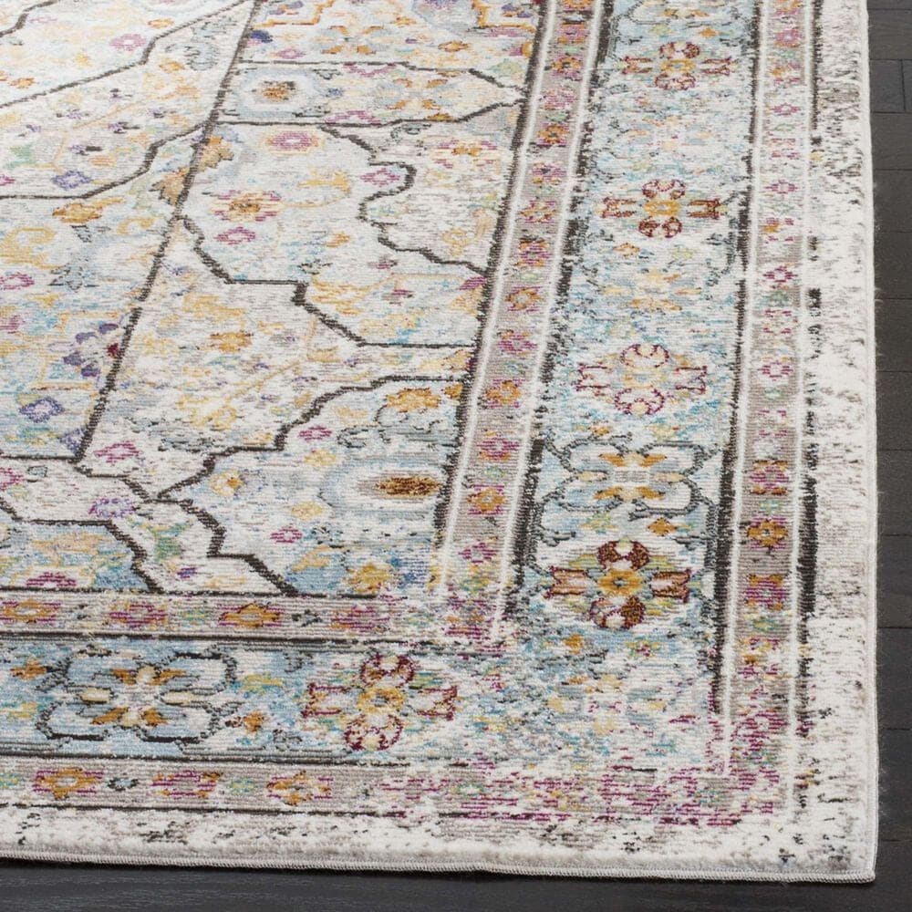 Safavieh Aria ARA199C 4&#39; x 6&#39; Cream and Blue Area Rug, , large