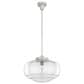 Hunter Saddle Creek 16" 1-Light Pendant with Clear Seeded Shade in Brushed Nickel, , large