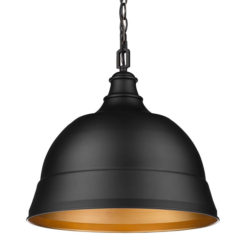 Golden Lighting Rebel 2-Light Pendant in Matte Black, , large
