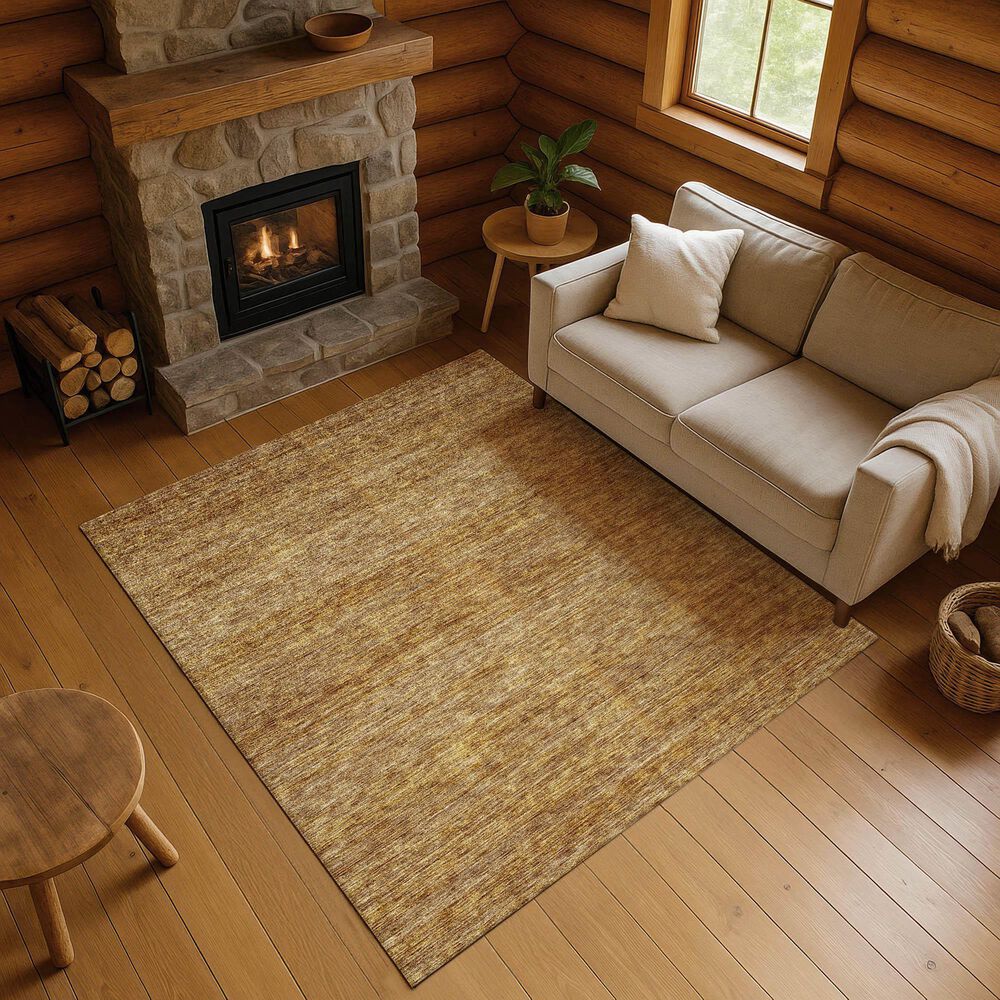 Dalyn Rug Company Soft Essentials Solid Walnut 5' x 7'6" Indoor/Outdoor Area Rug, , large