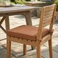 Hearth and Haven Noah19" x 19" Outdoor Dining Chair Cushion with Water-Repellent Fabric and Secure Ties in Orange, , large