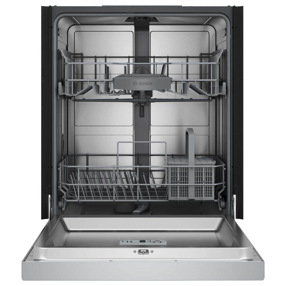 Bosch 100 Series 24&quot; Built-In Recessed Handle Dishwasher with 8 Wash Cycles in Stainless Steel, , large