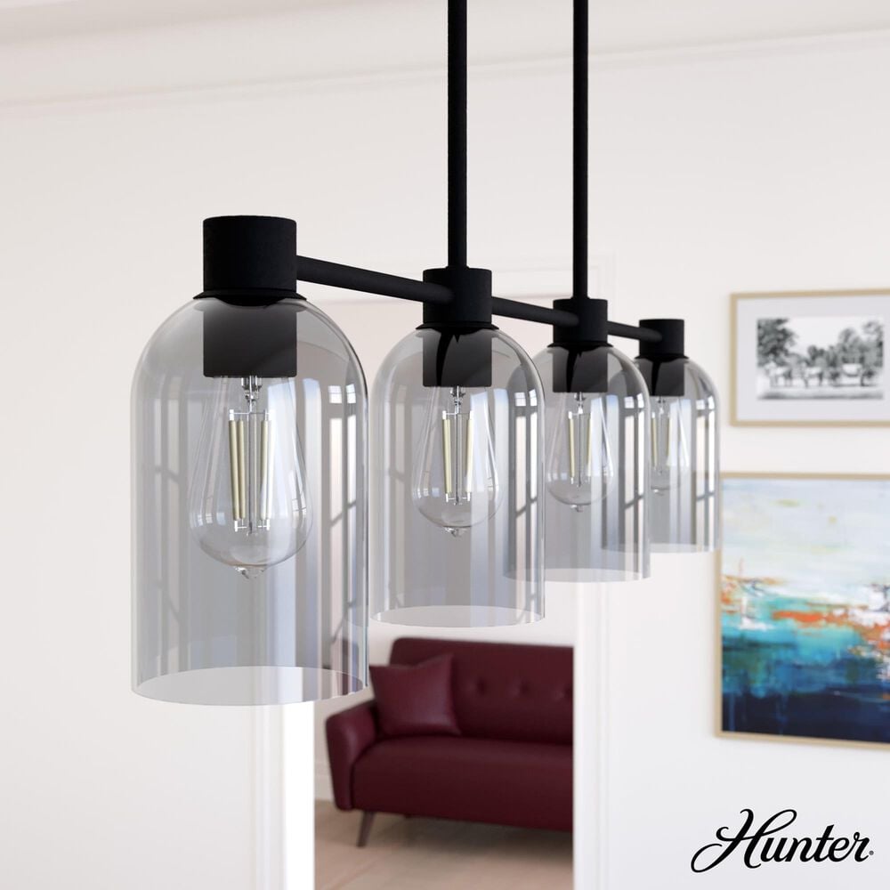 Hunter Lochmeade 4-Light Linear Chandelier in Natural Iron, , large