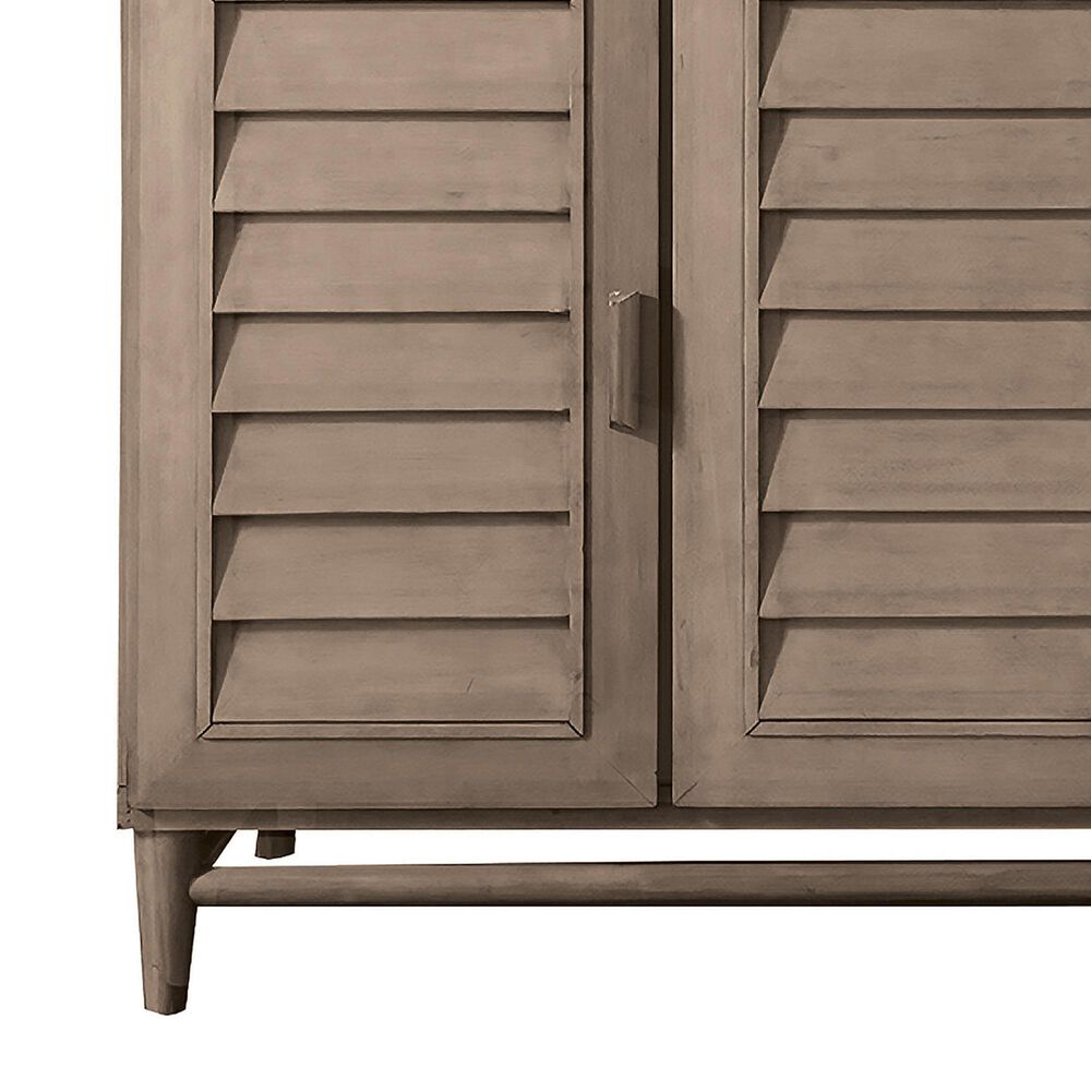 James Martin Vanities Portland 48&quot; Single Bathroom Vanity in Whitewashed Walnut with 3 cm Victorian Silver Quartz Top and Rectangular Sink, , large