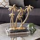 Maple and Jade Coconut Trees Sculpture in Gold, , large