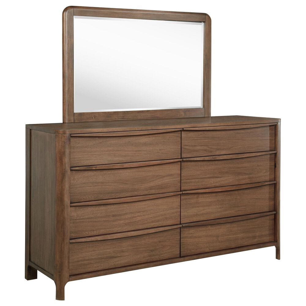 37B Maderia 8 Drawer Dresser and Mirror in Walnut, , large