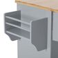 HOMLUX 59" Kitchen Island with 2 Pull Out Cabinet Organizers in Grey, , large