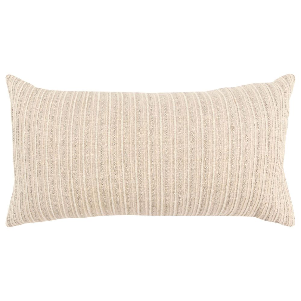 Rizzy Home 14" x 26" Down Filled Lumbar Pillow in Neutral, , large