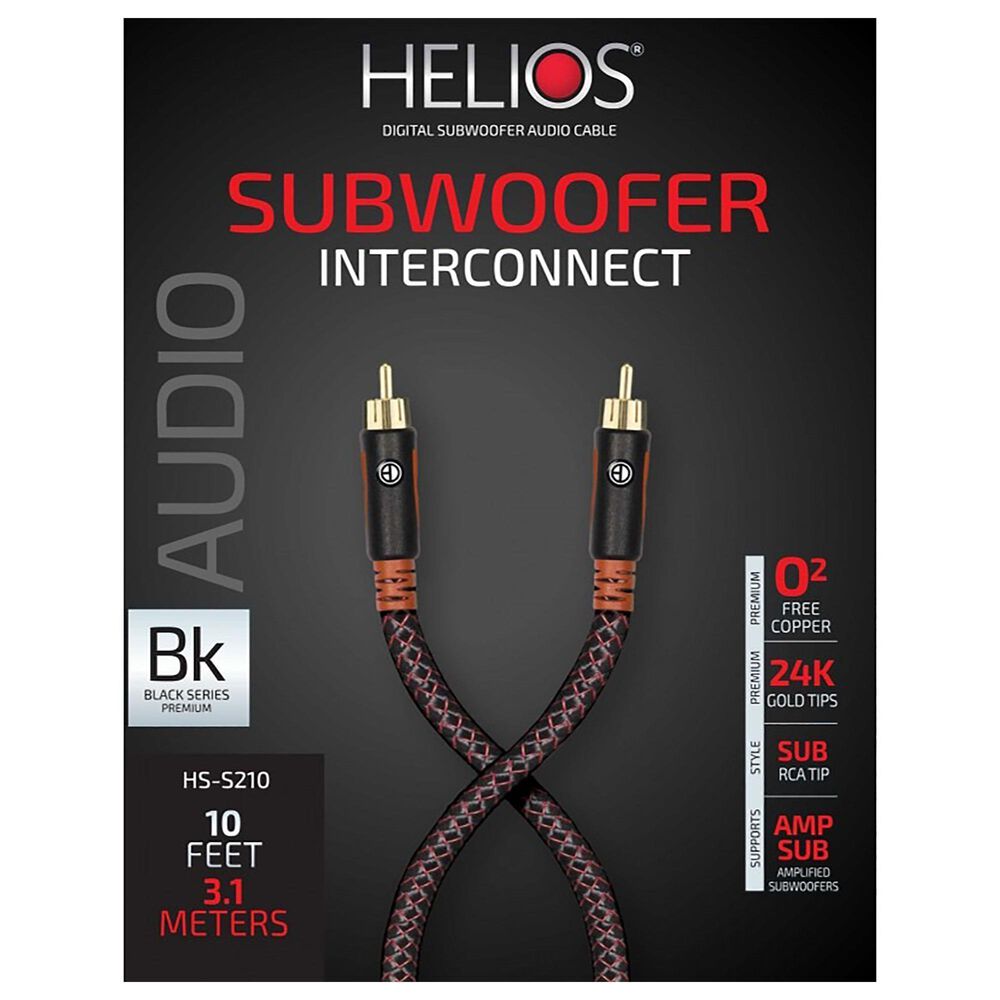 Helios 10&#39; Subwoofer Cable in Black, , large