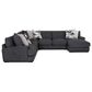 Moore Furniture Collins 4-Piece Right Facing Sectional with Chaise in Mandy Slate, , large