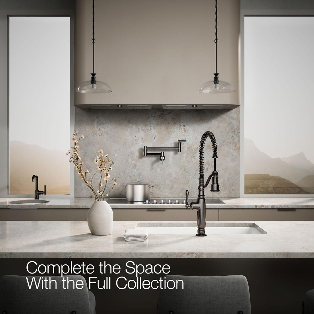 Kohler Tournant Semi-Professional Kitchen Sink Faucet in with Three-Function Sprayhead Vibrant Titanium, , large