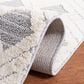 Safavieh Martha Stewart Lucia Shag MSR0728A 2"6" x 3"9" White and Light Grey Area Rug, , large