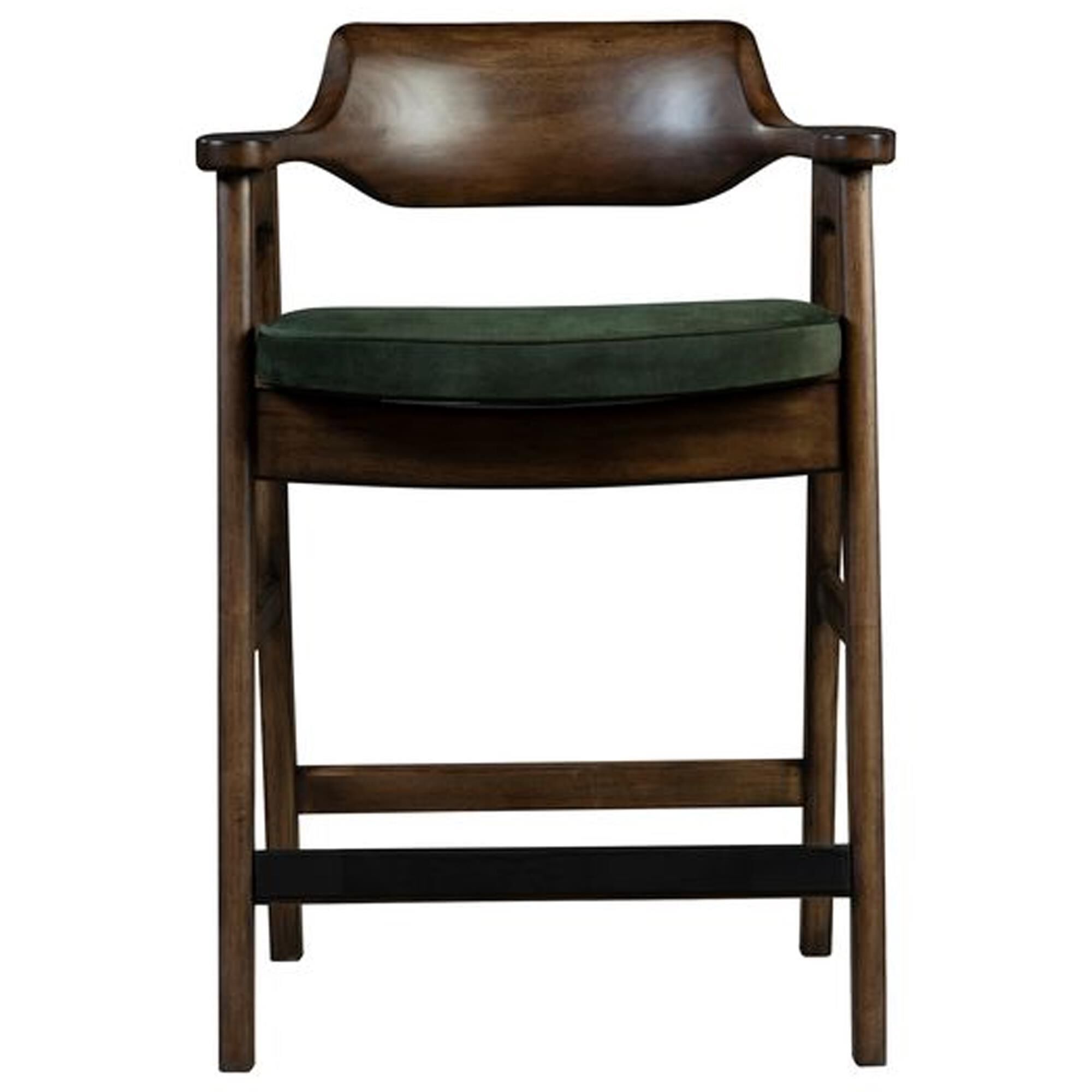 Stone Haven Wagner Counter Stool with Rainforest Cushion in Java