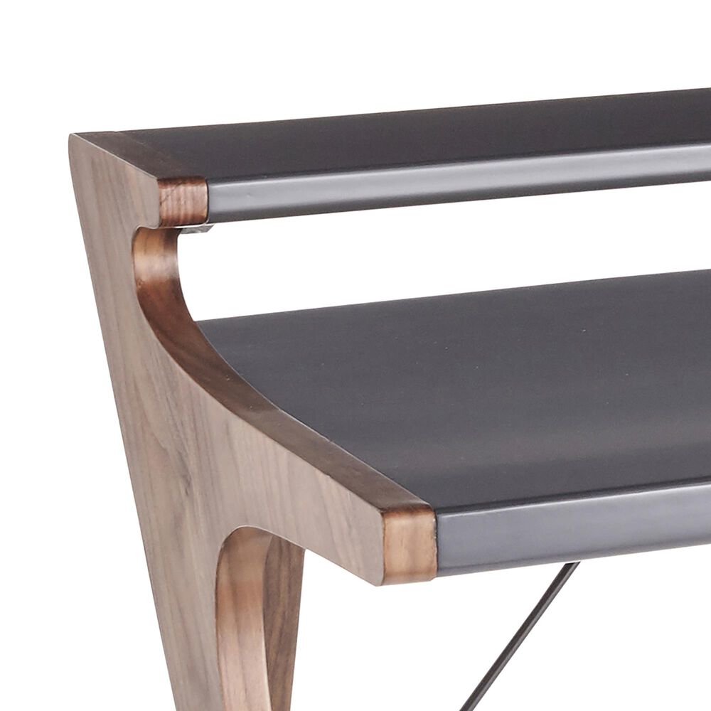 Lumisource Archer Desk in Grey/Walnut, , large