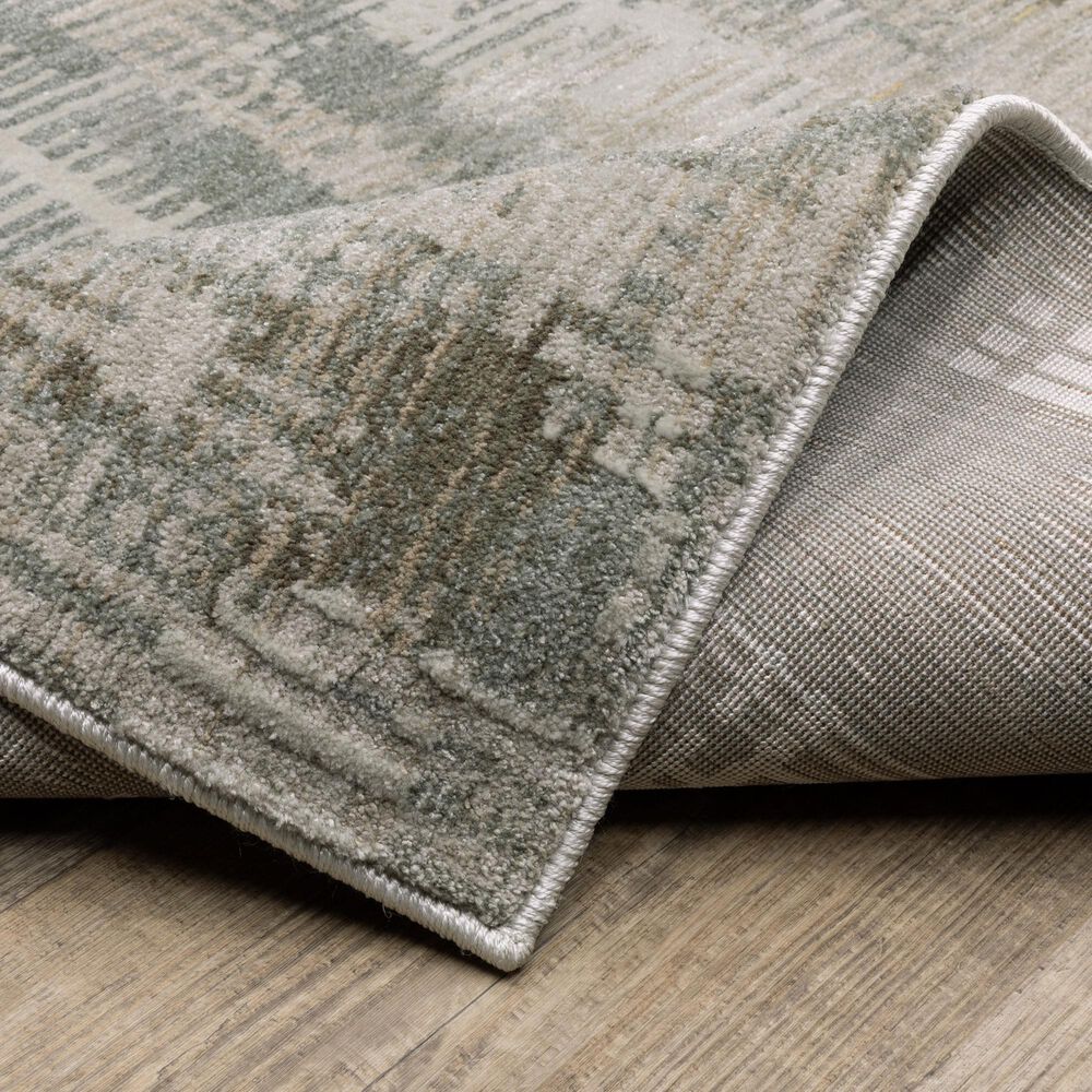 Oriental Weavers Mallory MAL03 Beige and Blue 3&#39;3&quot; x 5&#39; Area Rug, , large