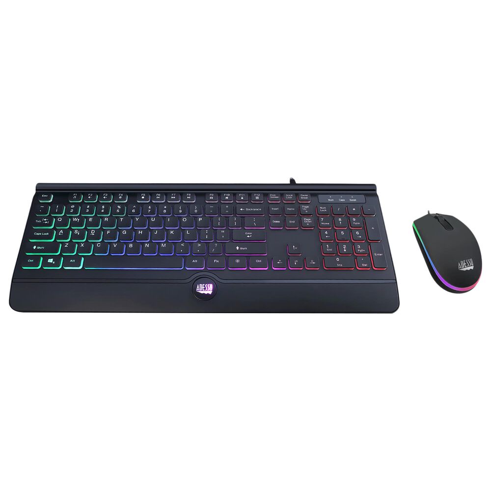 Adesso Illuminated Gaming Keyboard and Mouse Combo, , large