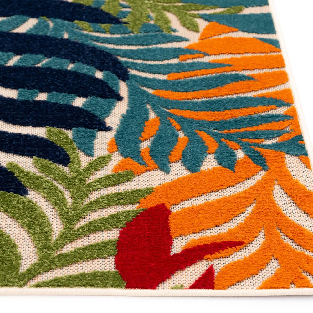 Central Oriental Fontana Hamish 2&#39;2&quot; x 3&#39; Cream and Blue Area Rug, , large