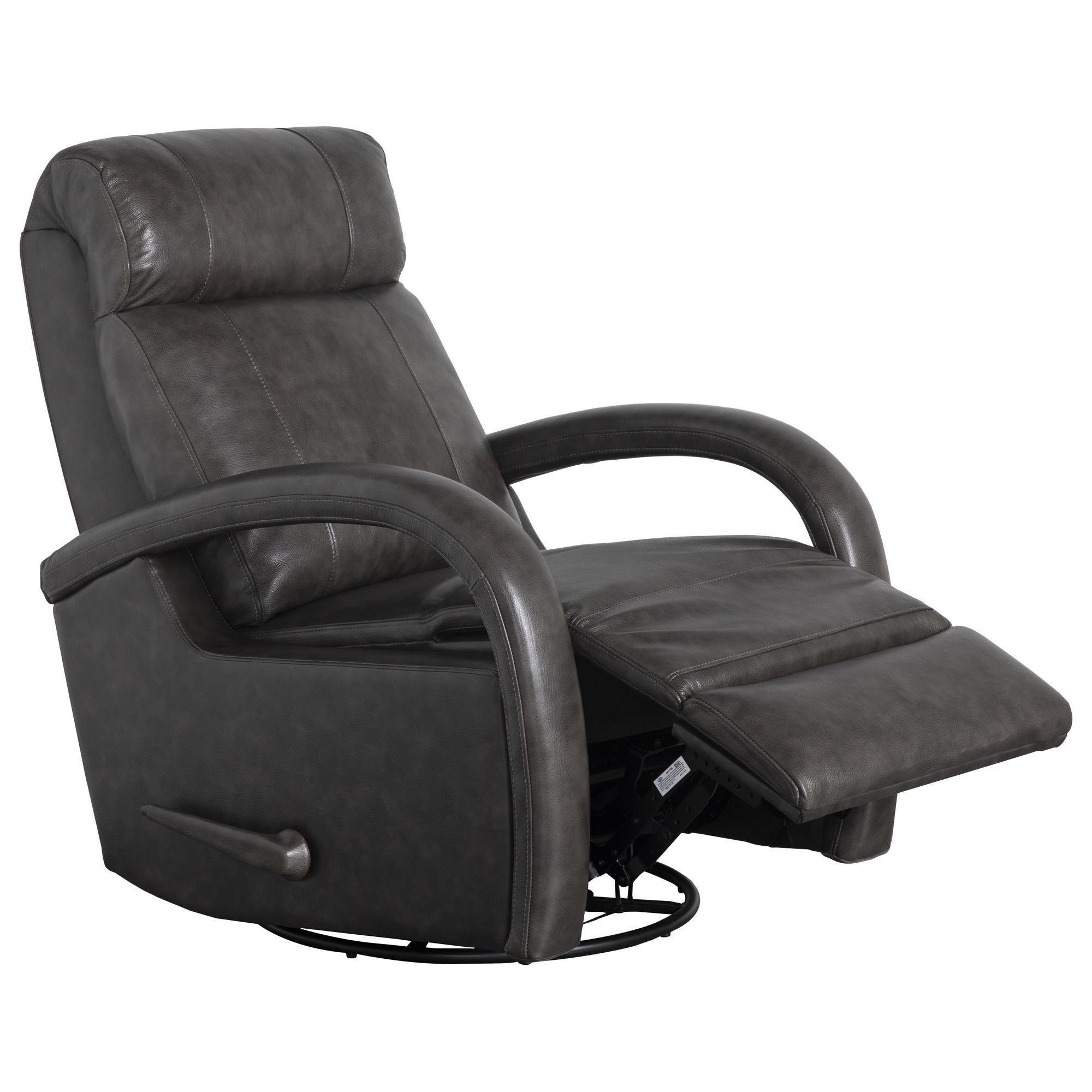 Barcalounger Harlee Manual Swivel Glider Recliner in Ryegate Gray