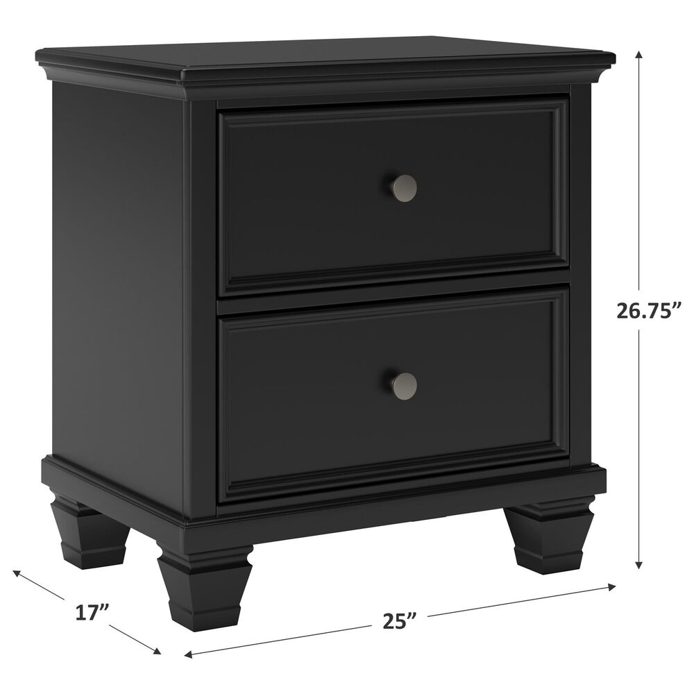 Ashley Lanolee 2-Drawer Nightstand in Black, , large