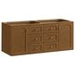 James Martin Laurent 60" Double Bathroom Vanity in Honey Oak with 3 cm Ethereal Noctis Silestone Top and Rectangular Sinks, , large