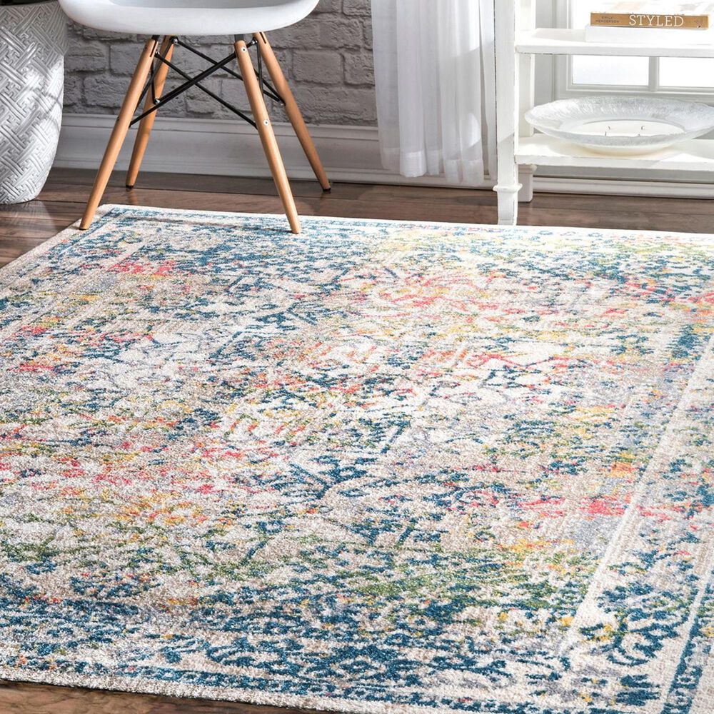 nuLOOM Valley MUVL01A 6'7" x 9' Green Area Rug, , large